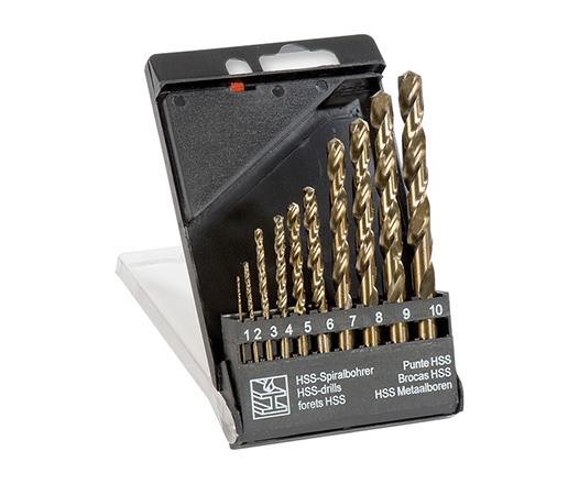 10PC Metric DIN338 Fully Ground HSS Cobalt Drill Bits Set for Metal Stainless Steel Aluminium Drilling in Plastic Box