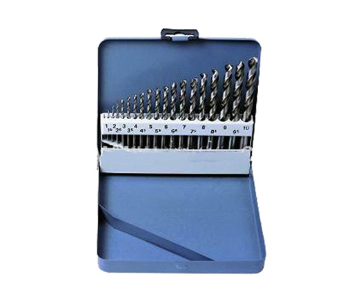 19 Pcs Metric DIN338 Fully Ground HSS Twist Drill Bits Set in Metal Box