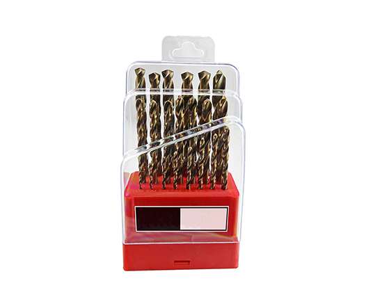 21Pcs Inch Jobber Length Fully Ground HSS Cobalt Drill Bit Set for Metal Stainless Steel Aluminium Drilling in Plastic Box