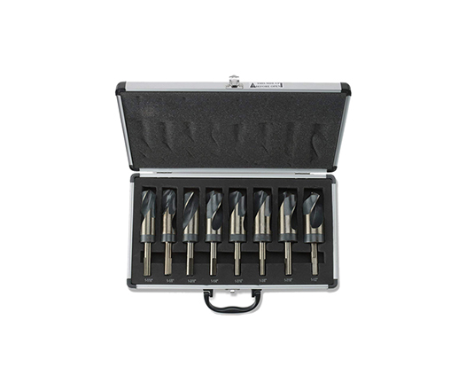 8Pcs Inch Black and Gold Silver and Deming Blacksmith HSS Drill Bit Set for Metal Steel Drilling in Aluminium Box