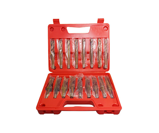 17Pcs Large Size Inch Titanium Silver and Deming Reduced Shank HSS Drill Bit Set for Metal in Plastic Box