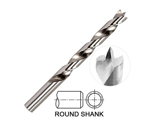 HSS Fully Ground Wood Brad Point Drill Bit for Wood Precision Drilling