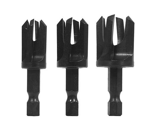 3PCS Impact 14 Hex Shank Claw Type Wood Plug Cutters Set for Making Plug