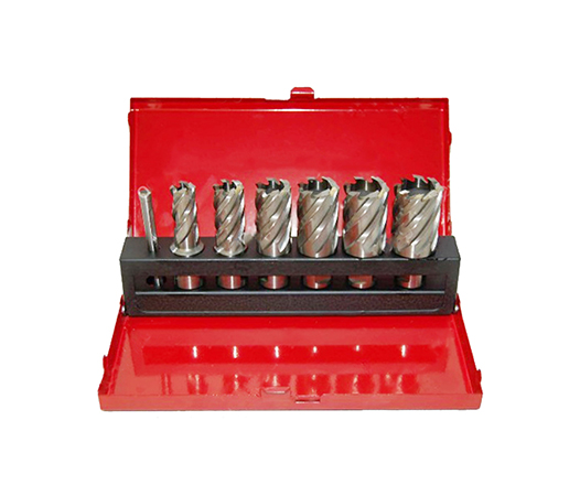 7Pcs HSS Annular Core Cutter Drill Bit Set for Magnetic Drill Machine Metal Cutting