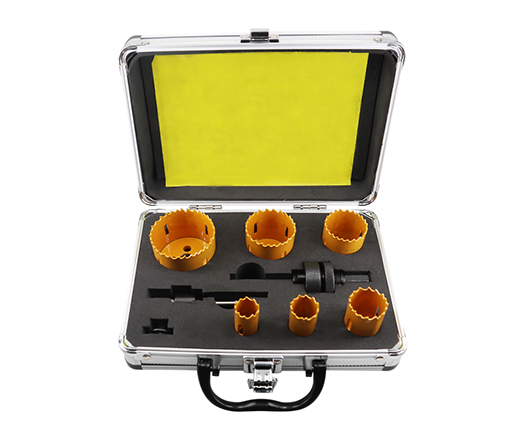 9Pcs Bi Metal Hole Saw Cutter Set in Aluminum Box for Wood Plastic Metal Cutting