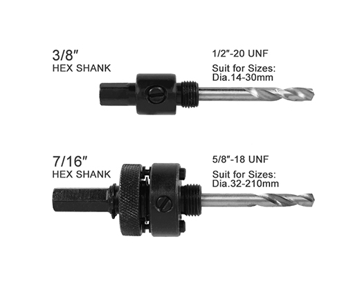 Hex Shank Mandrel Bi-metal Hole Saw Arbor