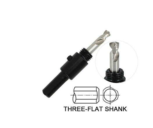 Three-Flat Shank Black HSS Hole Saw Arbor for HSS Hole Saw