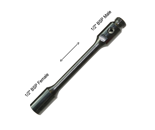 12 BSP Male to 12 BSP Female 200mm Extension Bar for Dry Drilling Diamond Core Drill Bits