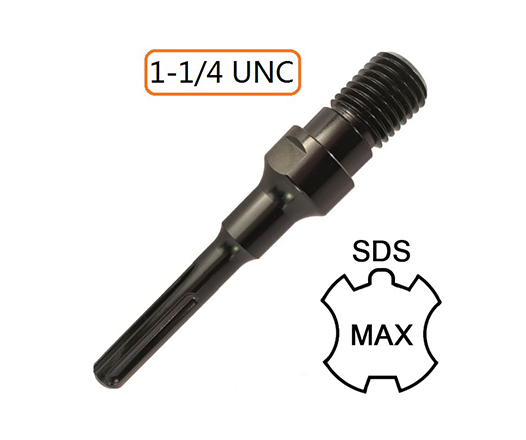 SDS Max Shank to 1-14 UNC Male Diamond Core Drill Bit Adapter