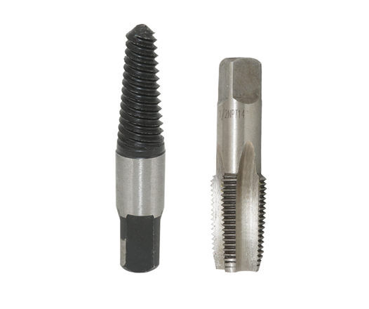 2Pcs Comnination 12 NPT14 Tap Damaged Screw Extractor Set for Broken Pipe Disconnecting and Thread Repairing