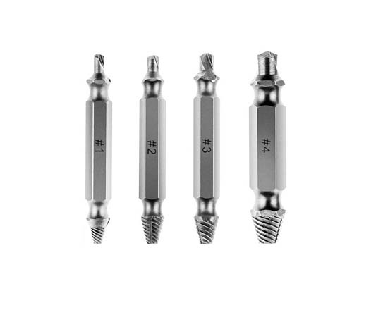 4Pcs Damaged Broken Bolt Extractor Set For Damaged Screw and Broken Bolt Remove