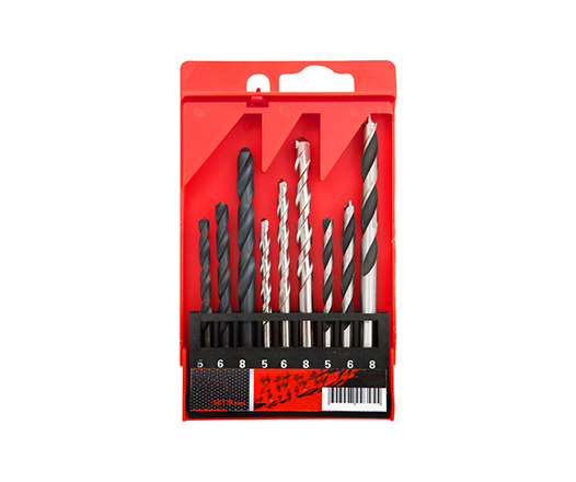 9Pcs Metric Combination Drill Bit Set in Plastic Box