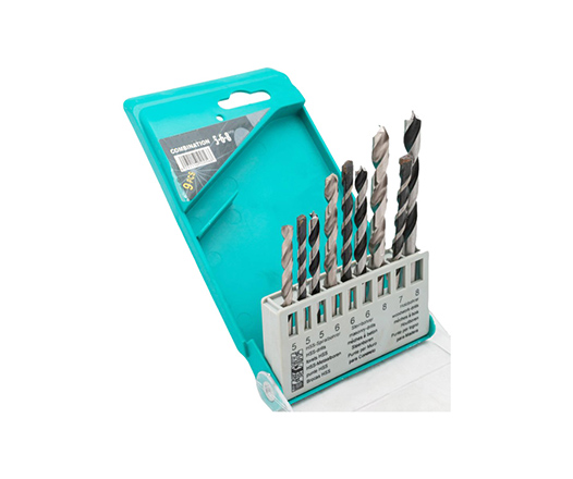 9Pcs Metric Combination Drill Bit Set in Plastic Box2