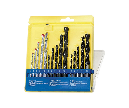 15Pcs Metric CombinationDrill Bit Set in Plastic Box