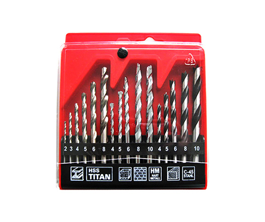 16Pcs Metric Combination Drill Bit Set in Plastic Box1