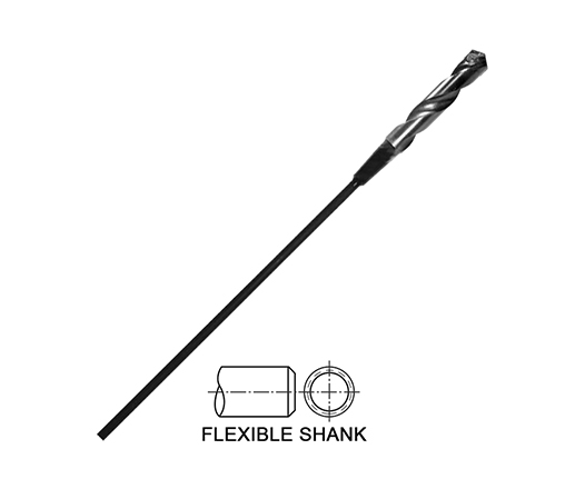 Flexible Shank Installer Masonry Drill Bits for Concrete Masonry Drilling