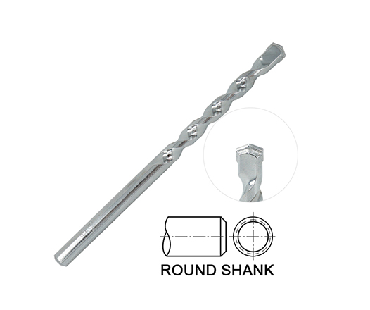 Round Shank Chrome Plated R Flute Carbide Tipped Masonry Drill Bit for Concrete Brick Masonry Drilling