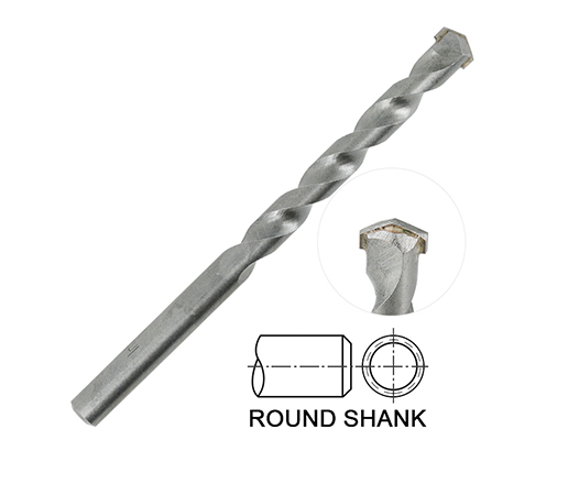 Round Shank Sand Blasted R Flute Carbide Tipped Masonry Drill Bit for Concrete Brick Masonry Drilling