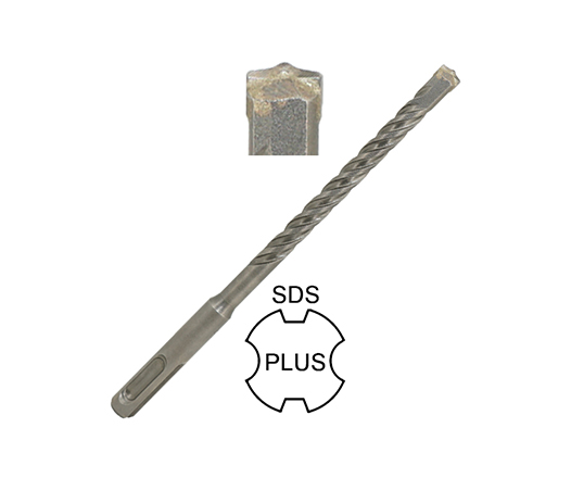 Carbide Centric Single Tip 4 Flutes SDS Plus Hammer Drill Bit for Concrete Hard Stone Marble Wall