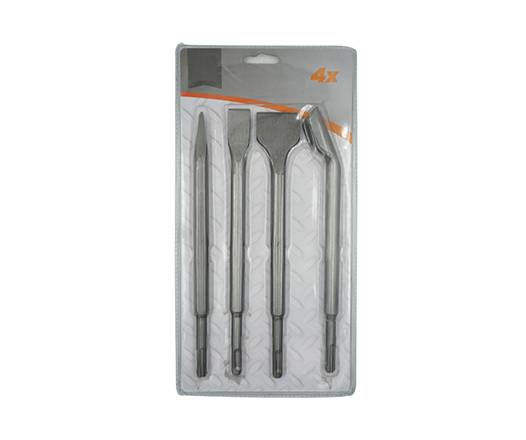 4Pcs SDS Plus Chisel Set in PVC Double Blister