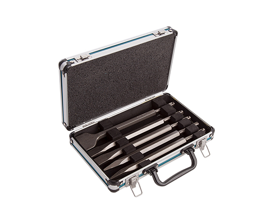 5Pcs SDS Plus Chisel Set in Aluminum Box