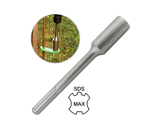 SDS Max Shank Ground Rod Driver for Driving 58 and 34 inch Ground Rod