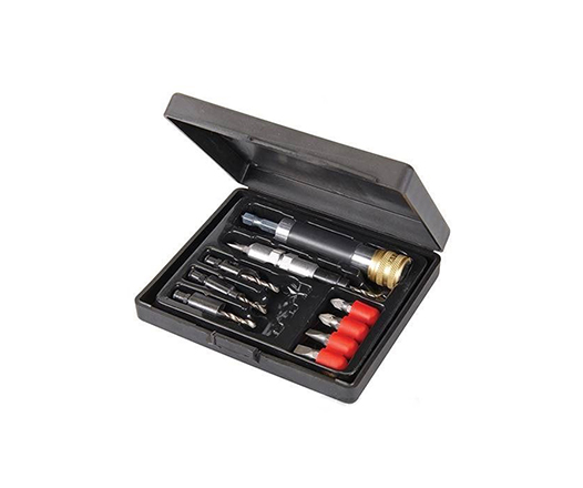 11pcs Quick Flip Driver Set Pilot drill clearance in Plastic Box