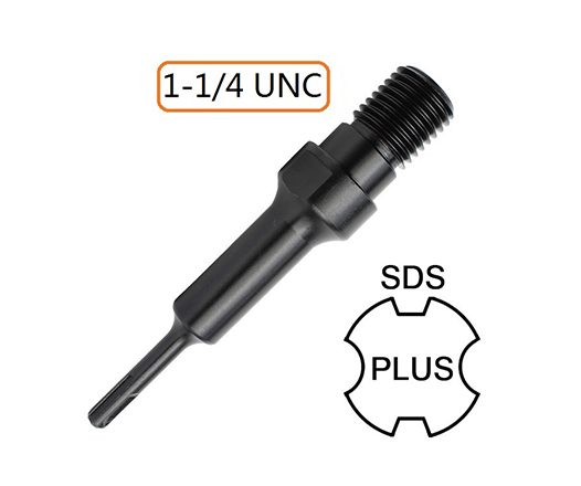 SDS Plus Shank to 1-14 UNC Male Diamond Core Drill Bit Adapter