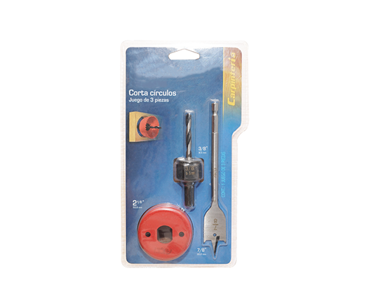 3Pcs Wooden Door Lock Installation Kit In Double Blister